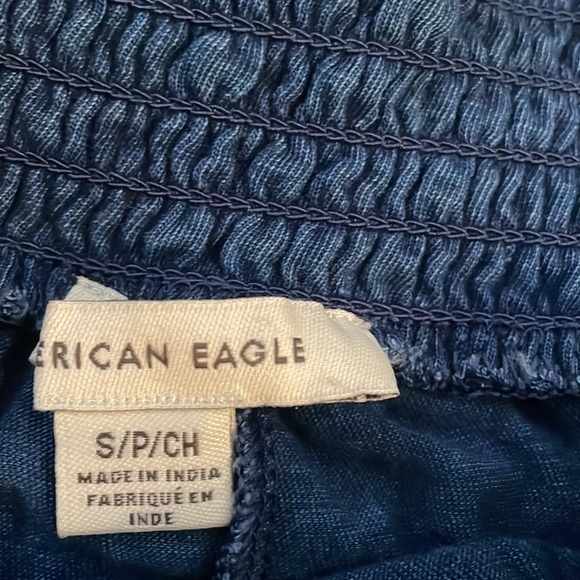 American eagle soft blue shorts with ruffle small - Picture 2 of 4
